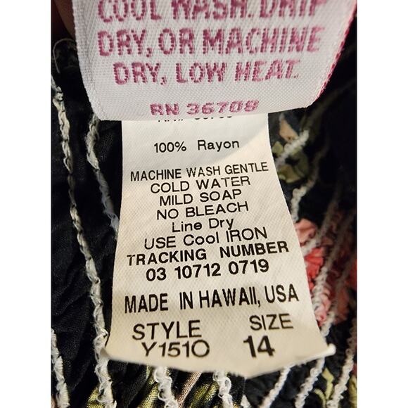 RJC‎ Hawaiian Floral Dress Size 14 - Picture 5 of 5